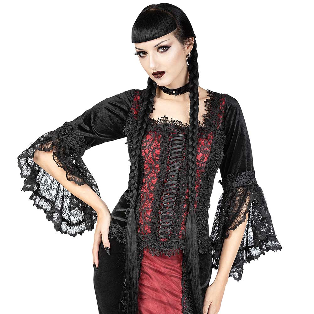 Sinister - 1019 Longsleeve top - Black/Burgundy Product image